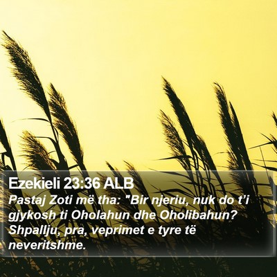 Ezekieli 23:36 ALB Bible Verse Image