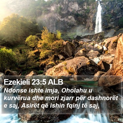 Ezekieli 23:5 ALB Bible Verse Image