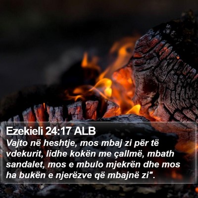 Ezekieli 24:17 ALB Bible Verse Image