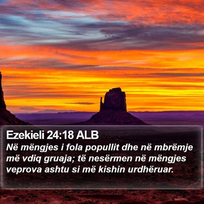 Ezekieli 24:18 ALB Bible Verse Image