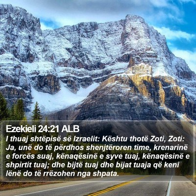 Ezekieli 24:21 ALB Bible Verse Image
