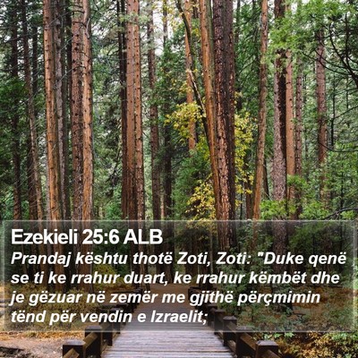 Ezekieli 25:6 ALB Bible Verse Image