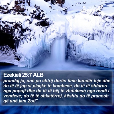 Ezekieli 25:7 ALB Bible Verse Image