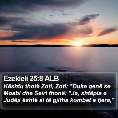 Ezekieli 25:8 ALB Bible Verse Image
