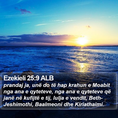 Ezekieli 25:9 ALB Bible Verse Image