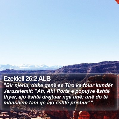 Ezekieli 26:2 ALB Bible Verse Image