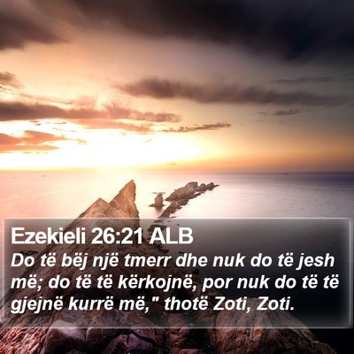 Ezekieli 26:21 ALB Bible Verse Image