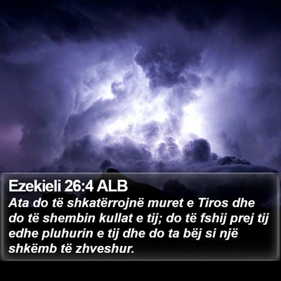 Ezekieli 26:4 ALB Bible Verse Image