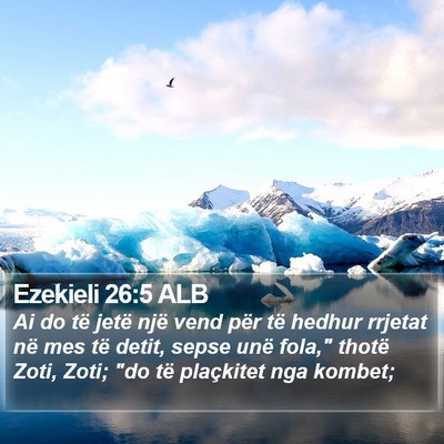 Ezekieli 26:5 ALB Bible Verse Image
