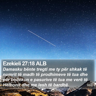 Ezekieli 27:18 ALB Bible Verse Image