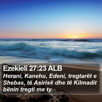 Ezekieli 27:23 ALB Bible Verse Image