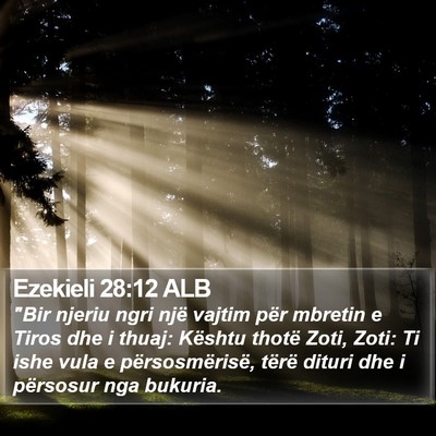 Ezekieli 28:12 ALB Bible Verse Image