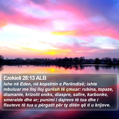 Ezekieli 28:13 ALB Bible Verse Image
