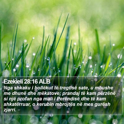Ezekieli 28:16 ALB Bible Verse Image