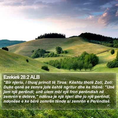 Ezekieli 28:2 ALB Bible Verse Image