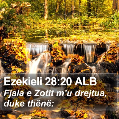 Ezekieli 28:20 ALB Bible Verse Image