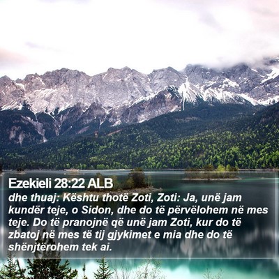 Ezekieli 28:22 ALB Bible Verse Image