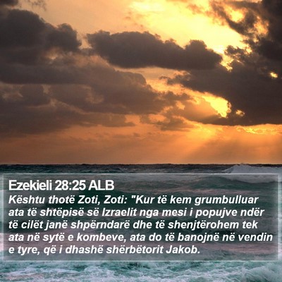Ezekieli 28:25 ALB Bible Verse Image