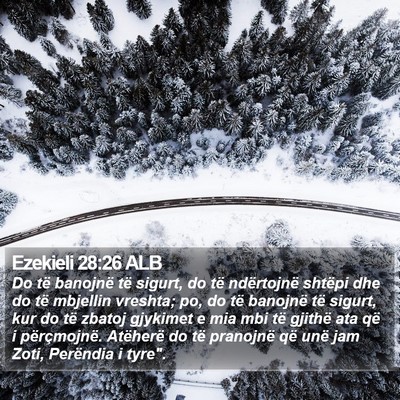 Ezekieli 28:26 ALB Bible Verse Image
