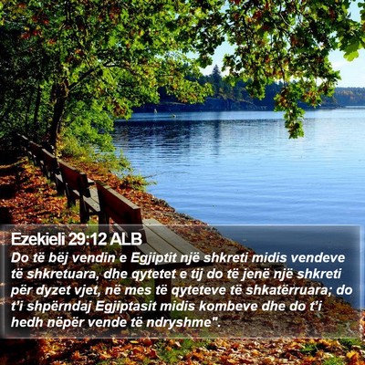 Ezekieli 29:12 ALB Bible Verse Image