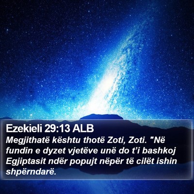 Ezekieli 29:13 ALB Bible Verse Image