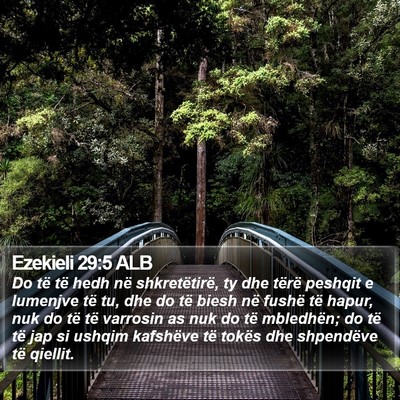 Ezekieli 29:5 ALB Bible Verse Image