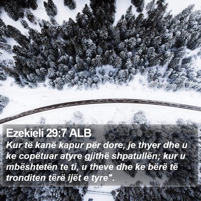 Ezekieli 29:7 ALB Bible Verse Image