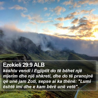 Ezekieli 29:9 ALB Bible Verse Image