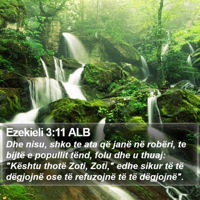 Ezekieli 3:11 ALB Bible Verse Image