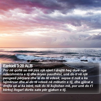 Ezekieli 3:20 ALB Bible Verse Image