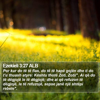 Ezekieli 3:27 ALB Bible Verse Image