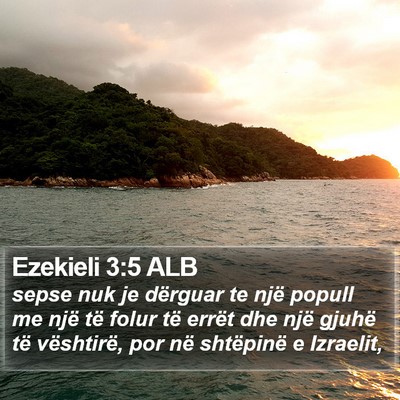Ezekieli 3:5 ALB Bible Verse Image
