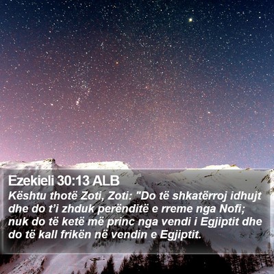 Ezekieli 30:13 ALB Bible Verse Image