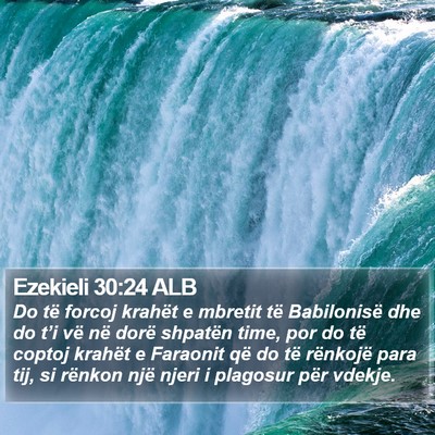 Ezekieli 30:24 ALB Bible Verse Image