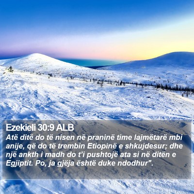 Ezekieli 30:9 ALB Bible Verse Image