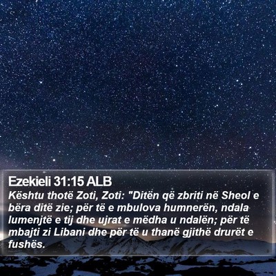 Ezekieli 31:15 ALB Bible Verse Image