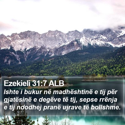 Ezekieli 31:7 ALB Bible Verse Image