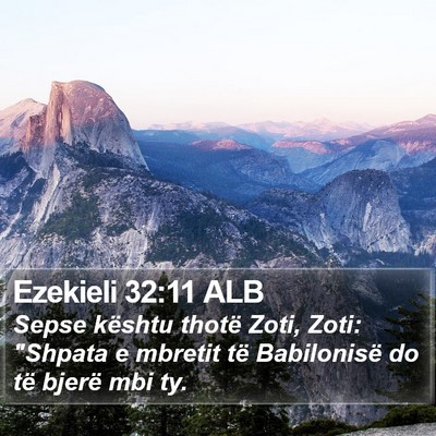 Ezekieli 32:11 ALB Bible Verse Image