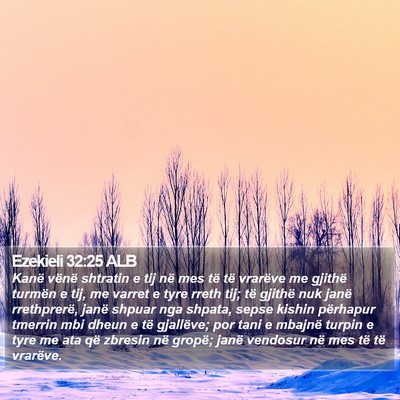 Ezekieli 32:25 ALB Bible Verse Image