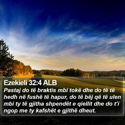 Ezekieli 32:4 ALB Bible Verse Image