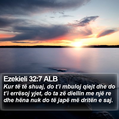 Ezekieli 32:7 ALB Bible Verse Image