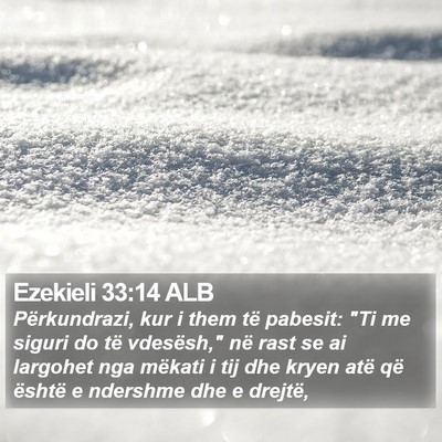 Ezekieli 33:14 ALB Bible Verse Image