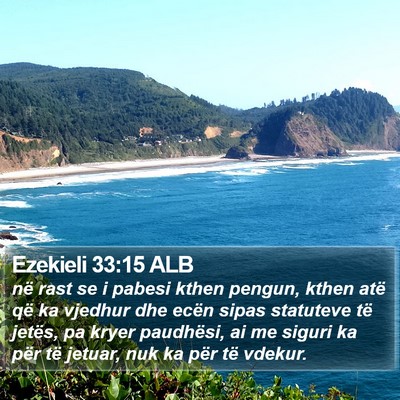 Ezekieli 33:15 ALB Bible Verse Image