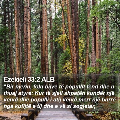Ezekieli 33:2 ALB Bible Verse Image