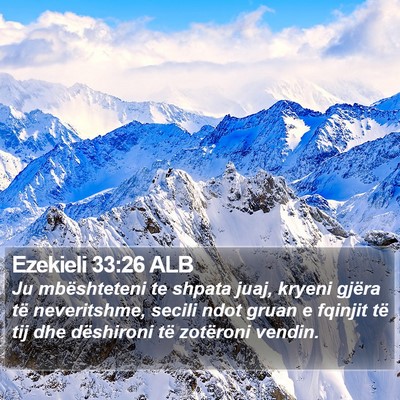 Ezekieli 33:26 ALB Bible Verse Image