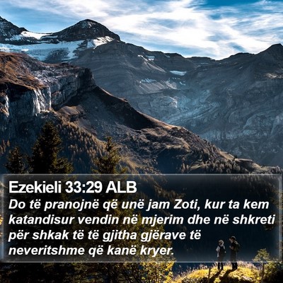 Ezekieli 33:29 ALB Bible Verse Image