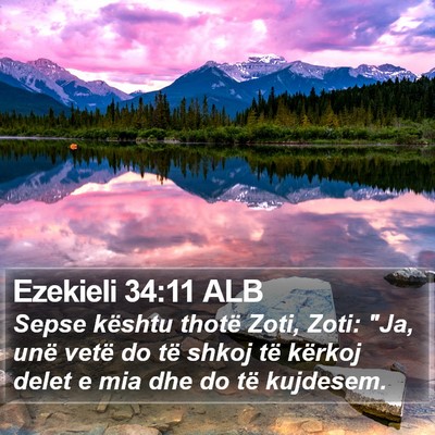 Ezekieli 34:11 ALB Bible Verse Image