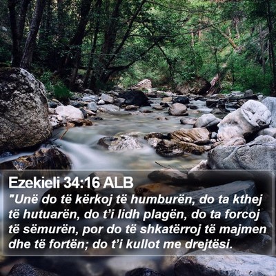 Ezekieli 34:16 ALB Bible Verse Image