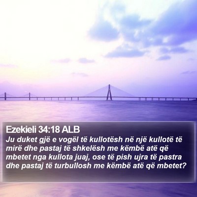 Ezekieli 34:18 ALB Bible Verse Image