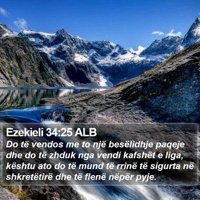 Ezekieli 34:25 ALB Bible Verse Image